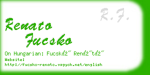 renato fucsko business card